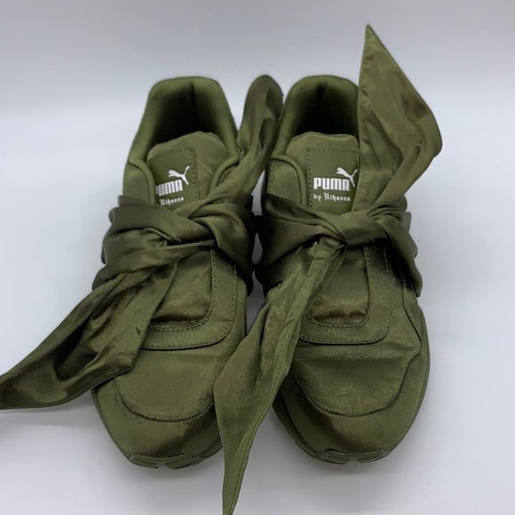Women's Puma Fenty Rihanna Bow Olive - Picture 5 of 9